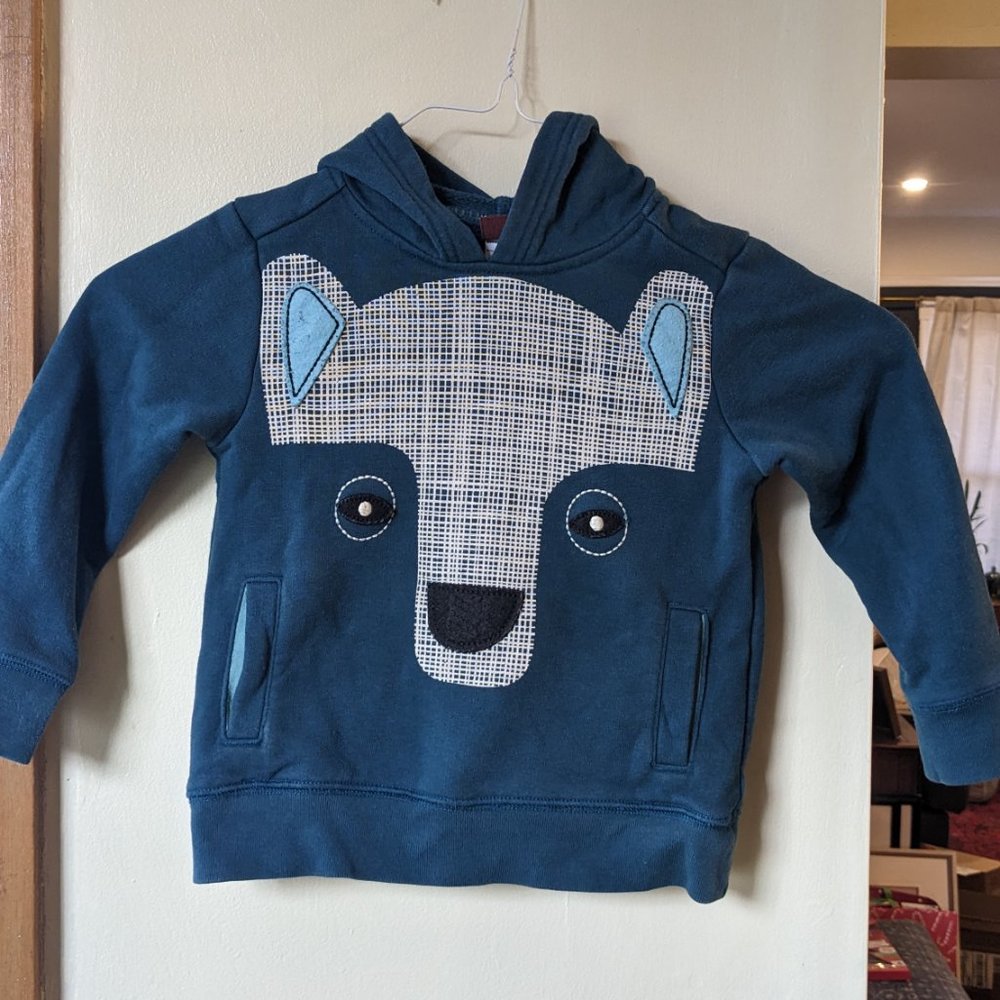 Tea Collection Bear Hoodie Sweatshirt, Size 3